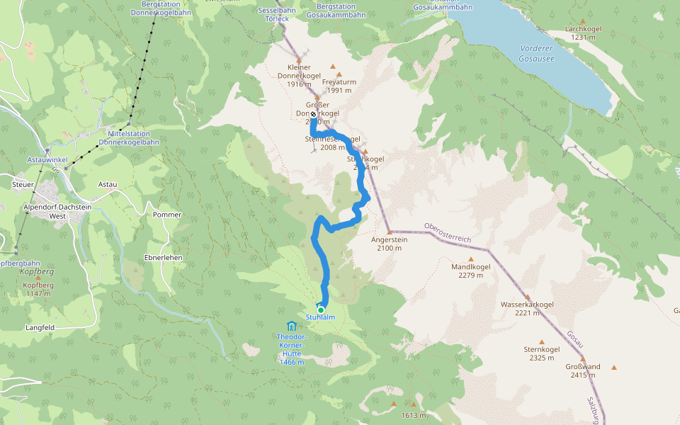 Wanderweg 631 walking route map in Steuer
