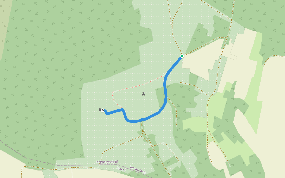 Z▲ ( Koppányszántó, szőlőhegy - Koppányszántó, kilátó ) walking route map in Koppányszántó