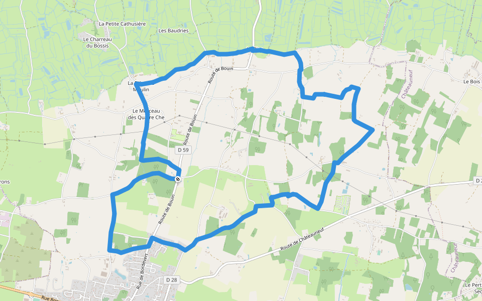 La Rive du Marais walking route map in Saint-Gervais