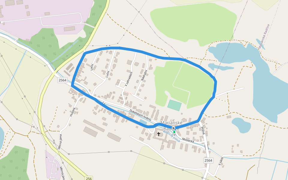 NS Radčický okruh walking route map in Mariánské Radčice