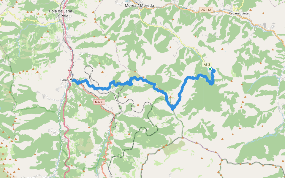 GR 109 - Asturias Interior (Etapa 12) walking route map in Santibanes De Murias
