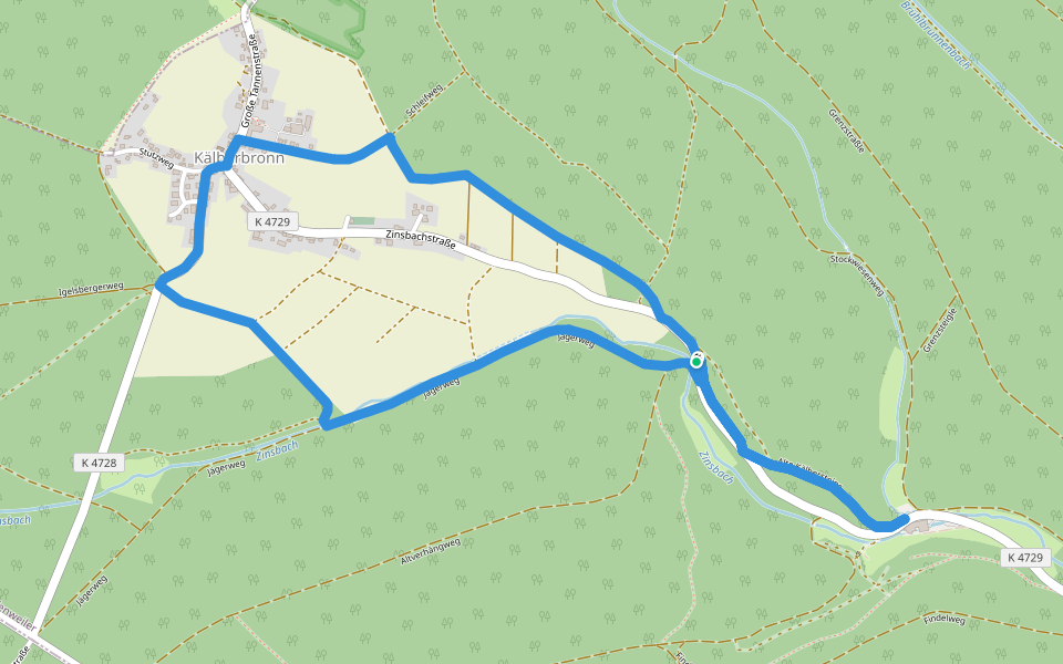 Augenblickrunde Kälberbronn walking route map in Pfalzgrafenweiler