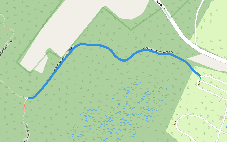 Sentier NB Trail walking route map in Welshpool