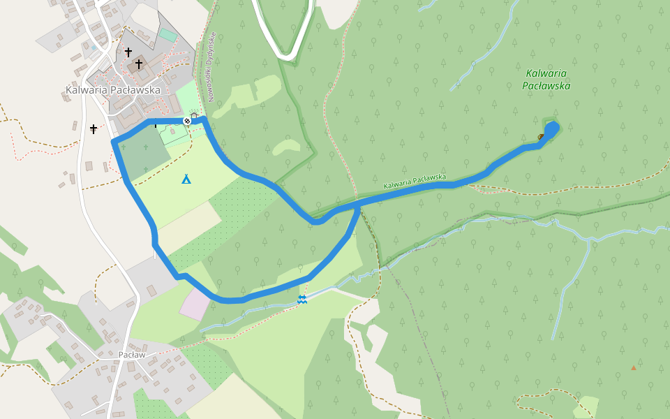 Ścieżka Przydodnicza walking route map in Kalwaria Pacławska