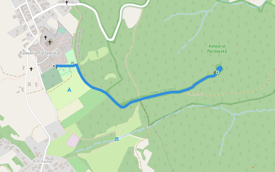 Ścieżka do Pustelni Św. Magdaleny walking route map in Sólca