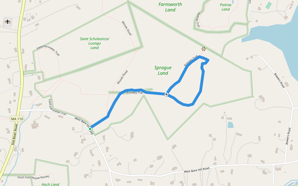 Sprague Primary Trail Walking and Running Harvard, Massachusetts Pacer