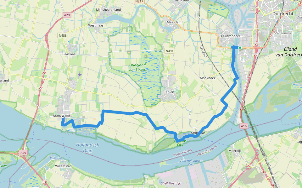 Floris V-pad - 10 walking route map in Dordrecht