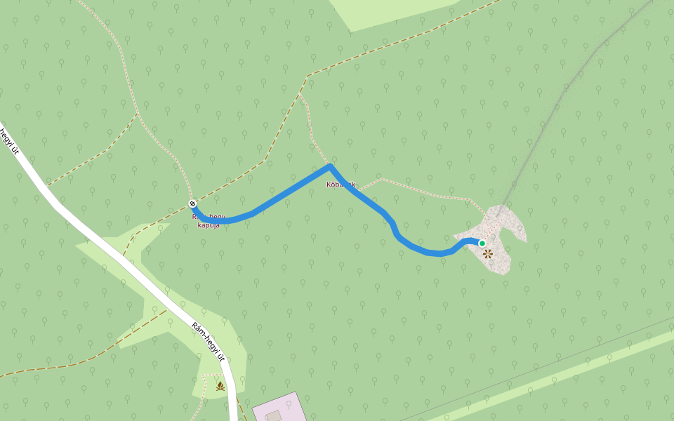 Z▲ (Rám-hegy) walking route map in Dömös