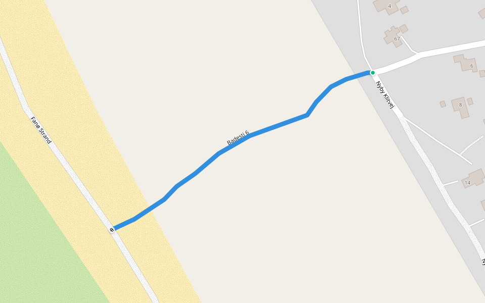 Badesti 6 walking route map in Fanø