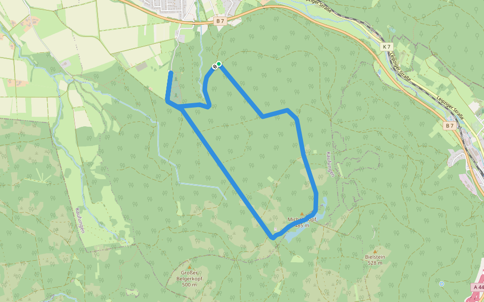 Niederkaufungen, Rundweg 28 walking route map in Kaufungen