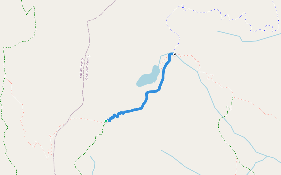 Cooney Lake Trail walking route map in Carlton