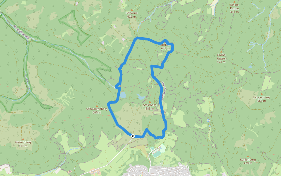 Kaufunger Wald, Rundweg 11 - Steinberg walking route map in Gutsbezirk Kaufunger Wald