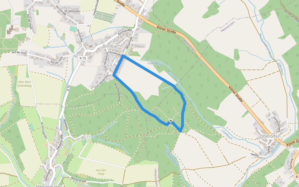 Entdeckerweg Birnbach walking route map in Helmenzen
