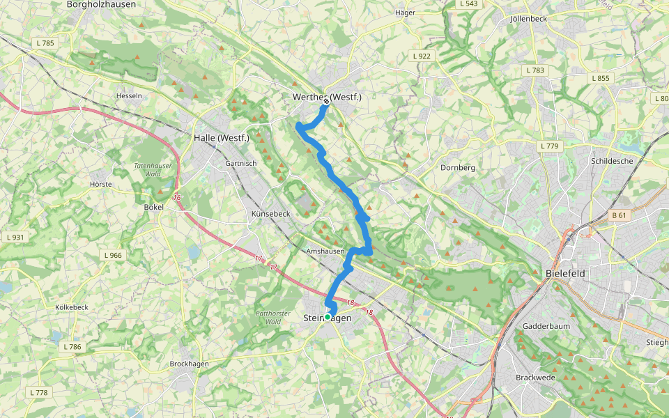 Weg für Genießer - Steinhagen-Werther walking route map in Steinhagen