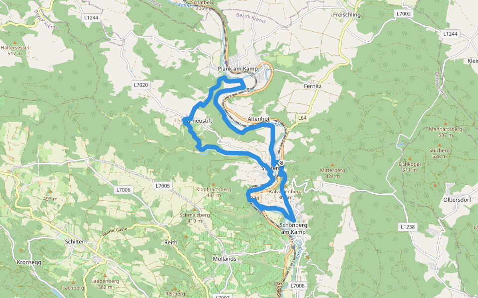 Trude-Marzik-Weg walking route map in Stiefern