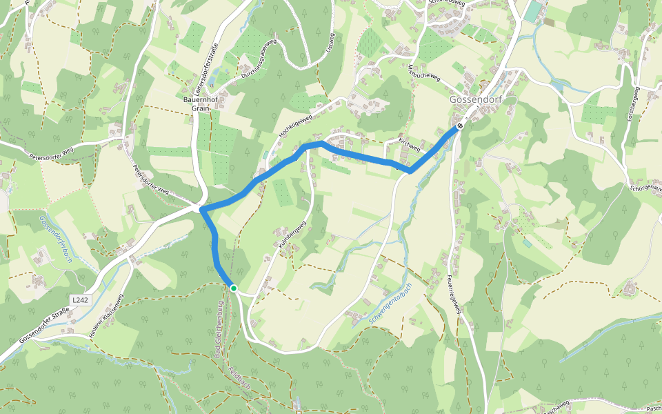 Feuerriegel-Vulkanweg walking route map in Feldbach