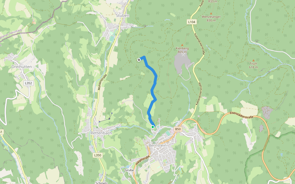 Bernstein - Speckkammerl walking route map in Bernstein