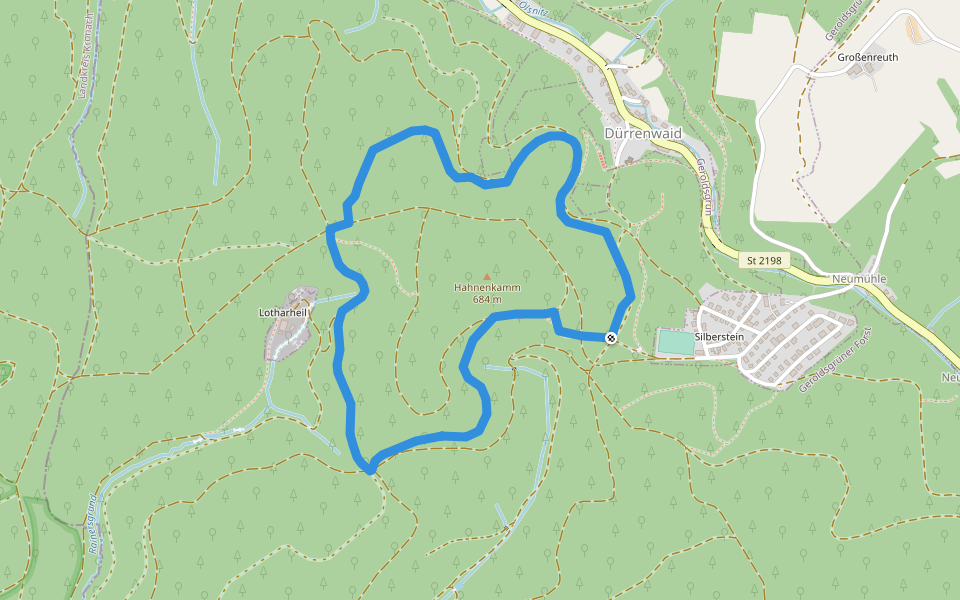 Kohlstattweg DÖ 98 walking route map in Geroldsgrün