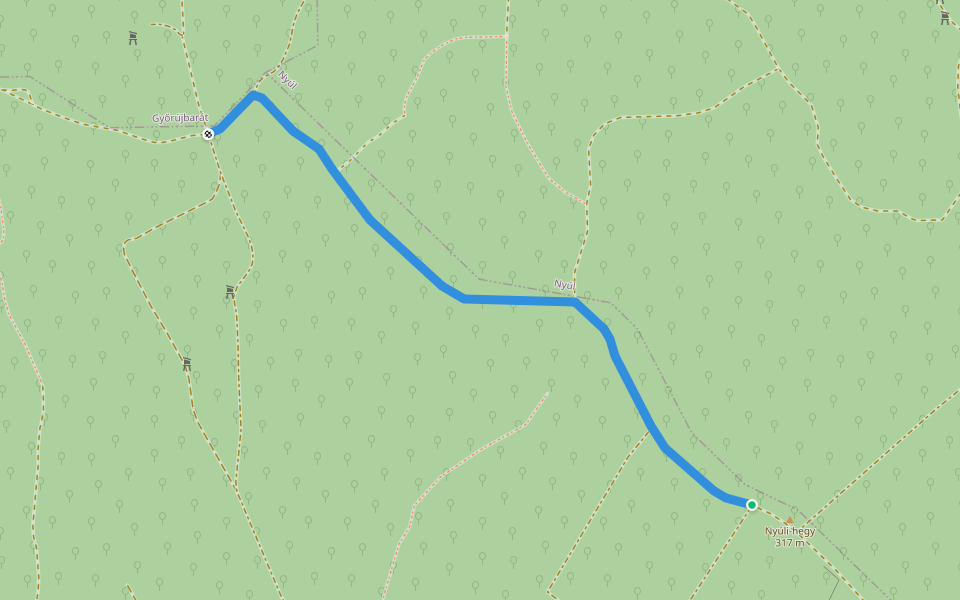 Z+ walking route map in Tényő