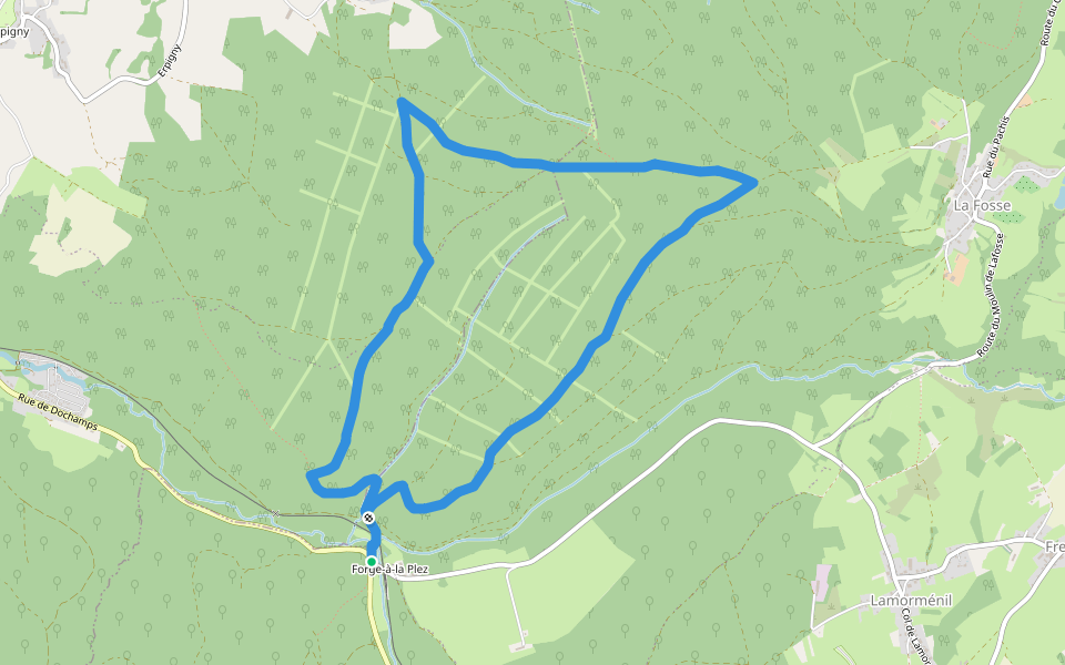 Sansin Ri walking route map in Manhay