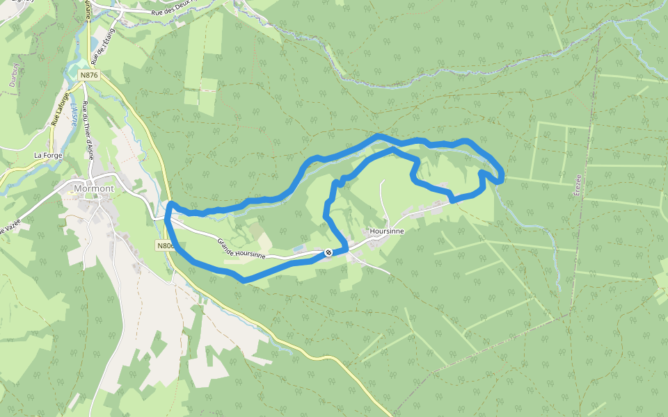Al Pire walking route map in Érezée