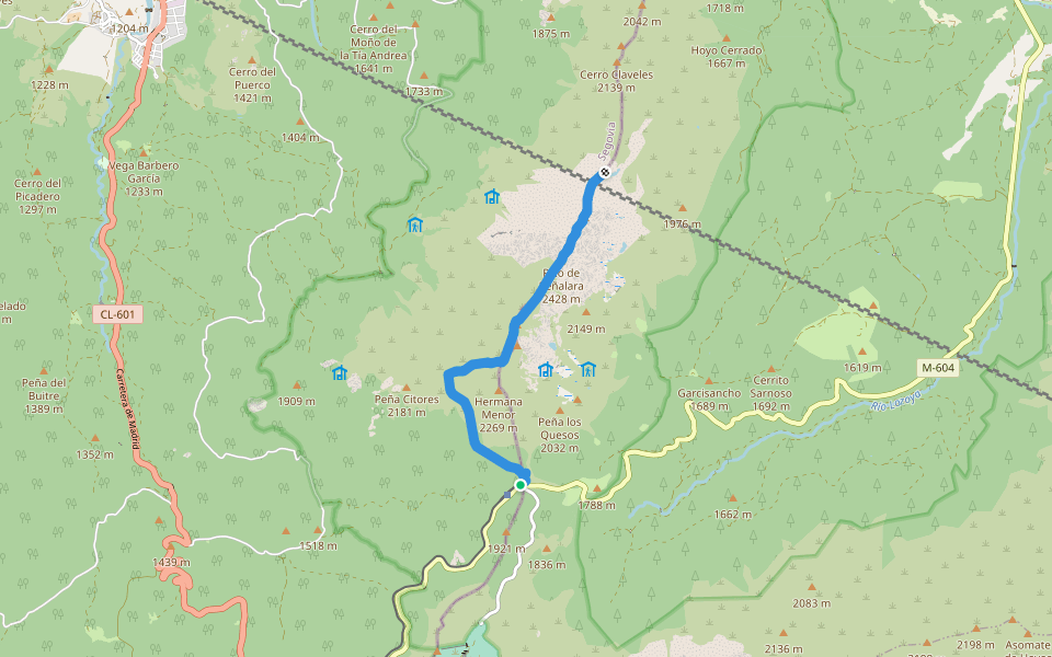 [PR-M/SG 3] Circuito Peñalara walking route map in Rascafría