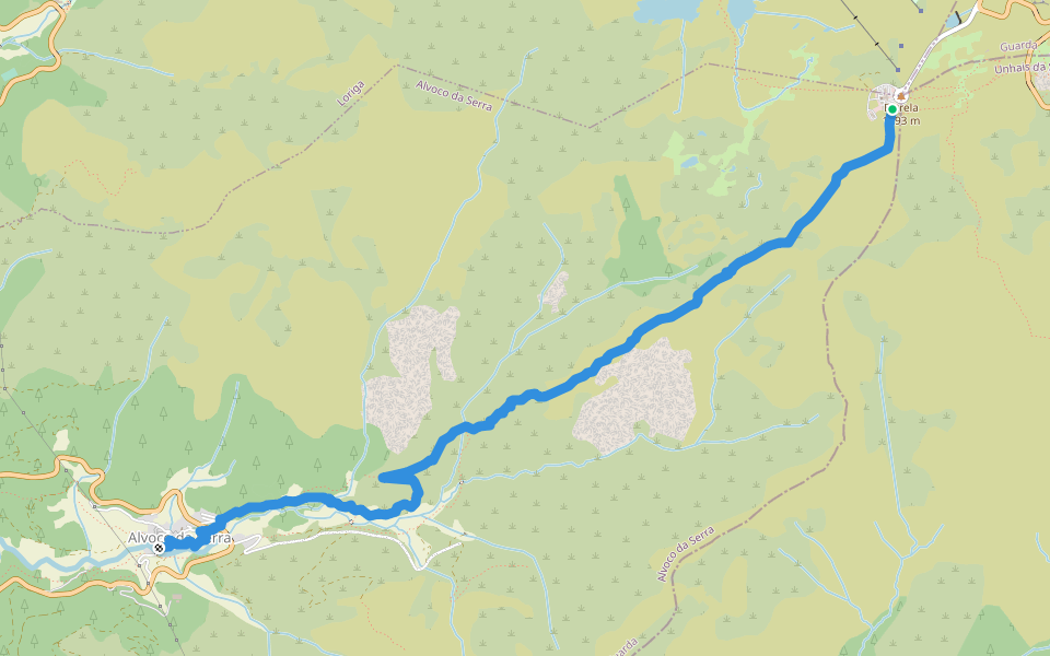 Rota do Pastoreio walking route map in Loriga