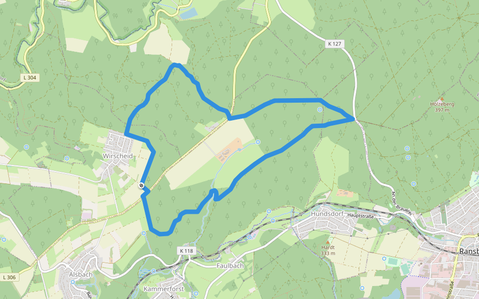 [RB5] Ransbach-Baumbach Rundwanderweg walking route map in Wirscheid