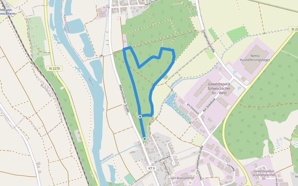 Vita Parcours walking route map in Kitzingen