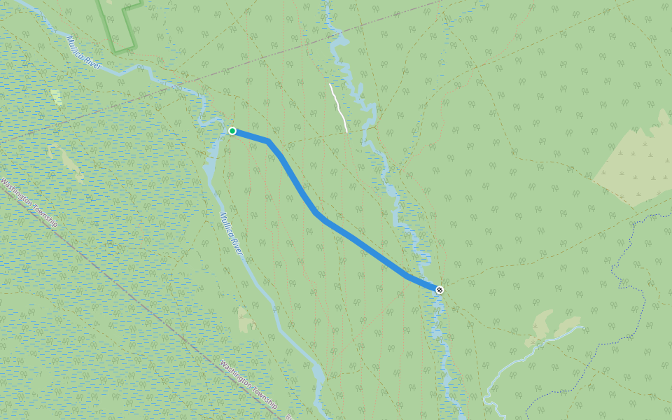 Beaver Pond - Quaker Bridge Trail walking route map in Hammonton
