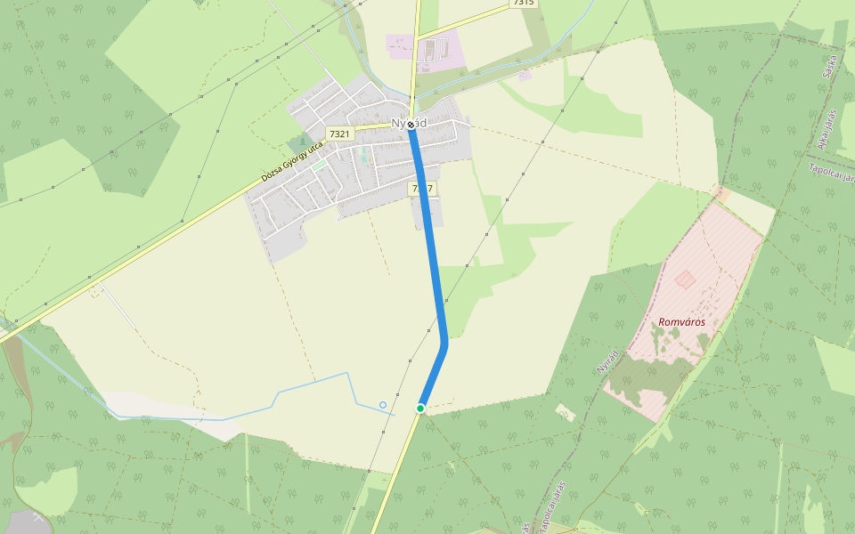 P+ walking route map in Nyirád