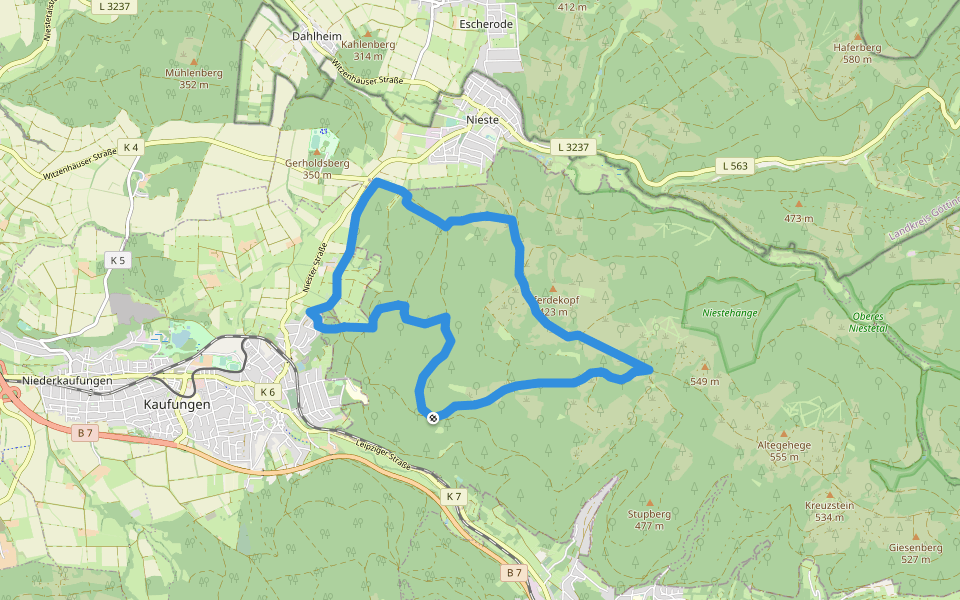 Rundweg Zollstock walking route map in Gutsbezirk Kaufunger Wald
