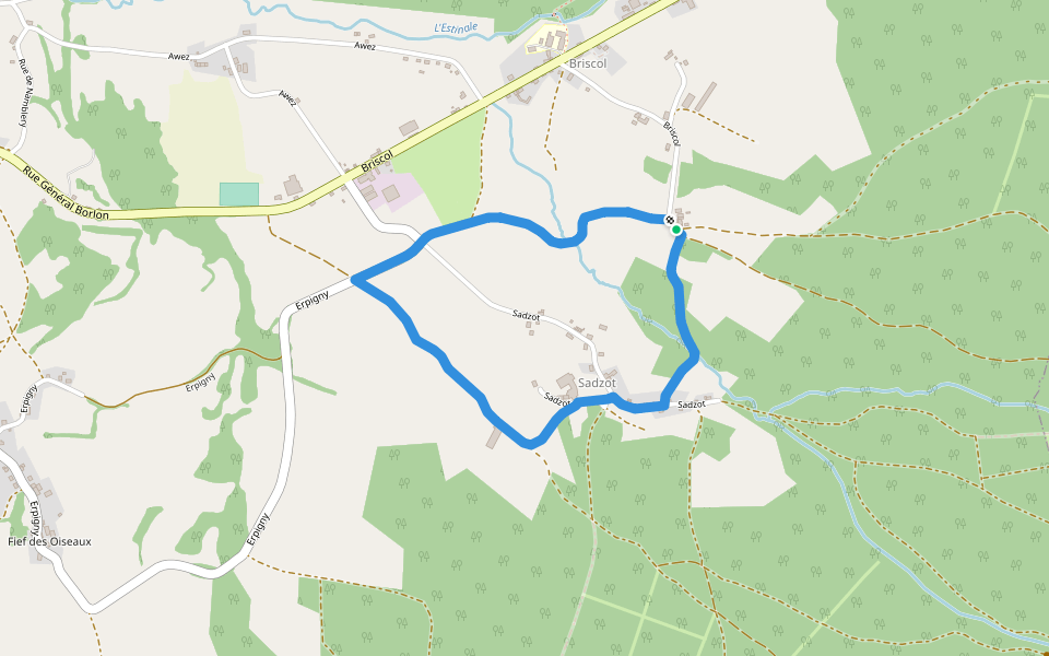 Trou du Loup walking route map in Érezée