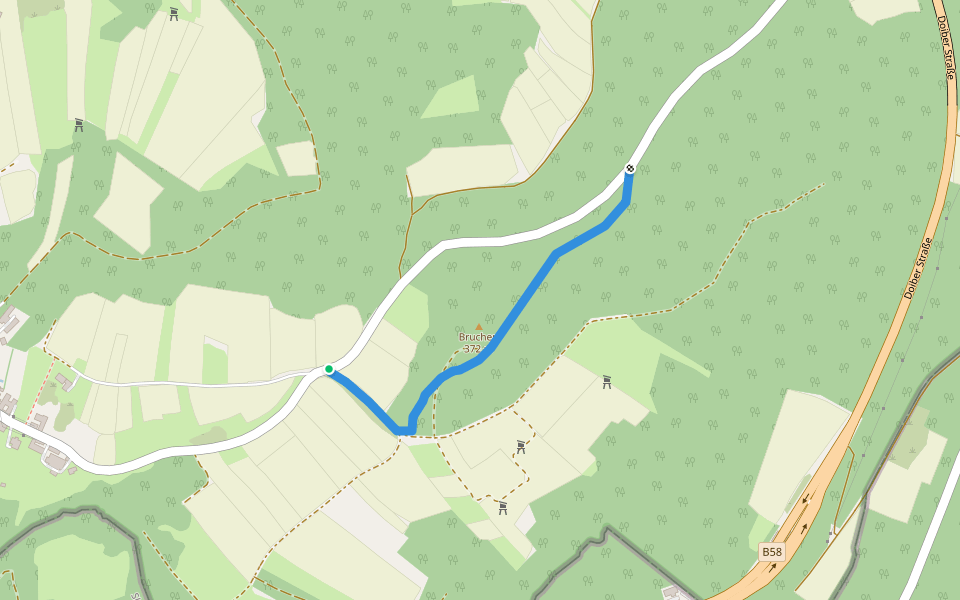 Alte Grenze walking route map in Bonisdorf