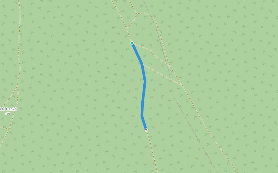 Z▙ (Darnói apátság romja) walking route map in Sárospatak