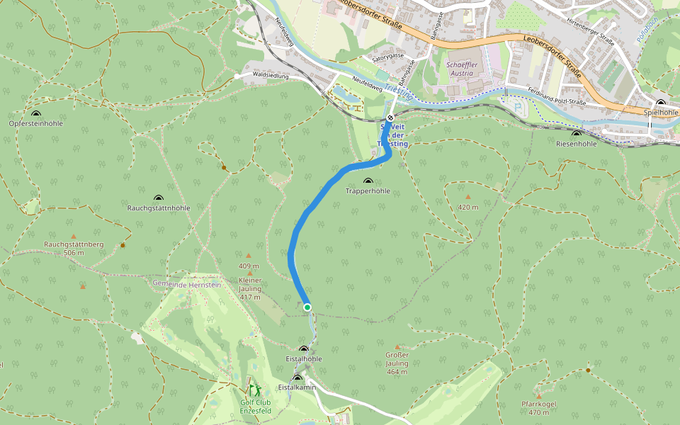 Dreibrüderbaum - Schneiderkreuz walking route map in Sankt Veit an der Triesting