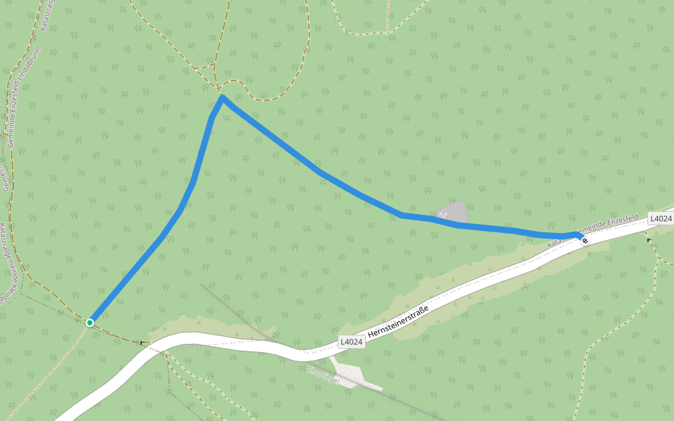 St. Veiter Blindenkreuz - Lindabrunner Blindenkreuz walking route map in Aigen