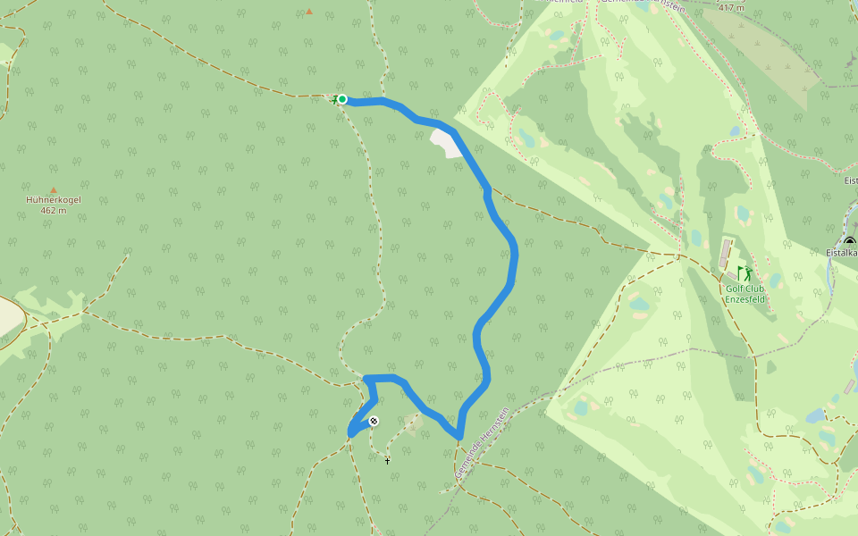 Saurerkreuz - Mariensäule am Größenberg walking route map in Kleinfeld