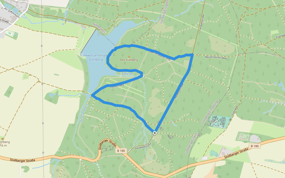 Naturlehrpfad walking route map in Stollberg/Erzgeb.