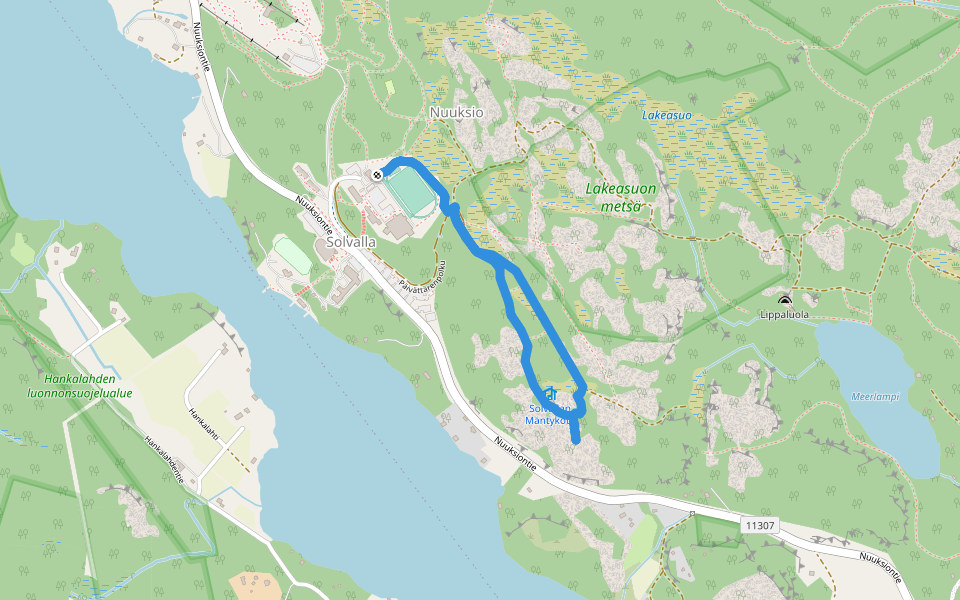 Maahisenkierros walking route map in Helsinki