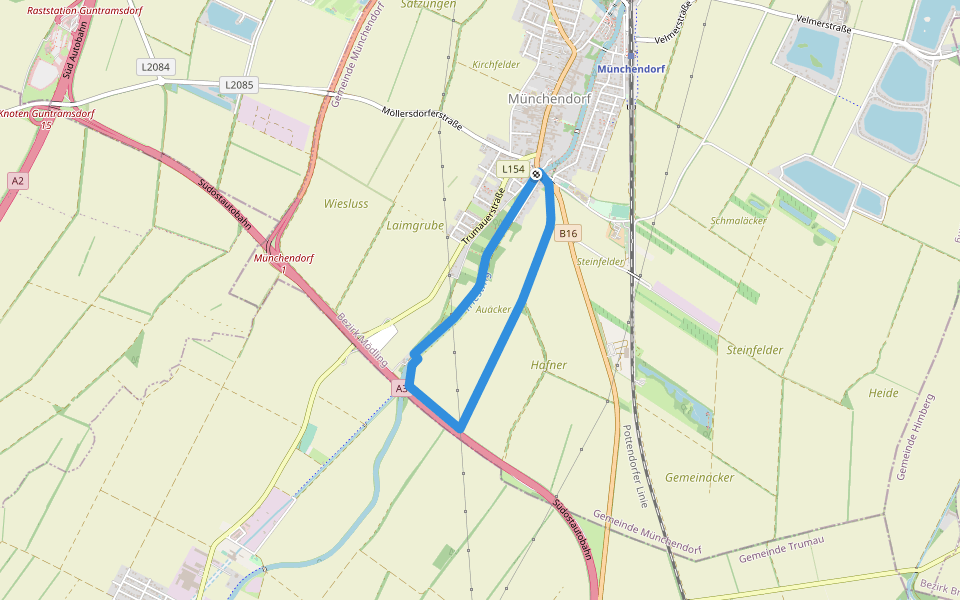 Tut gut! Schritteweg Münchendorf walking route map in Münchendorf