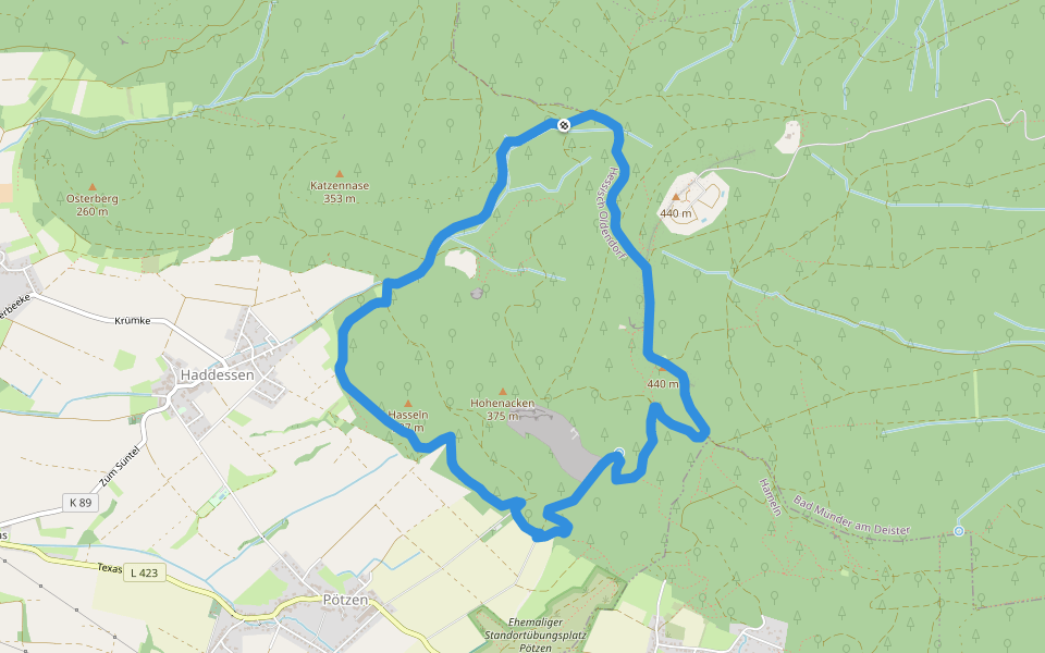 HO12 - Süntelturm-Route walking route map in Hessisch Oldendorf