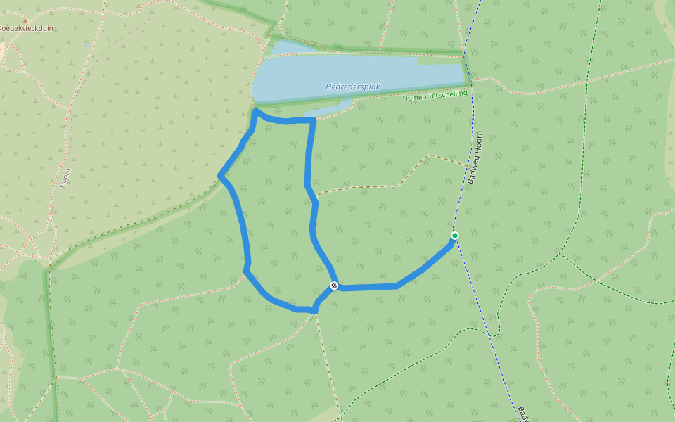 Kabouterpad walking route map in Hoorn