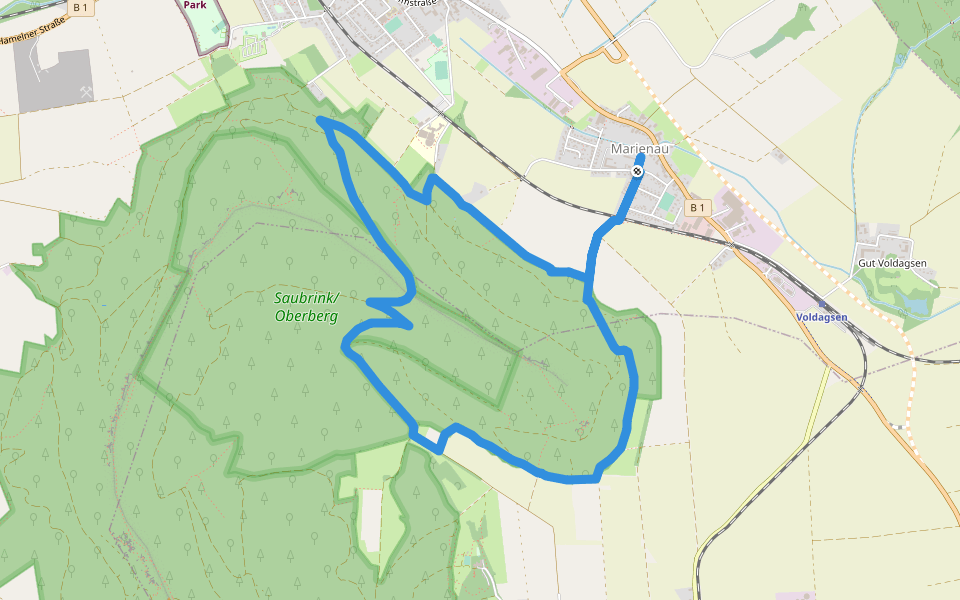 CO4 Pilgerweg walking route map in Coppenbrügge
