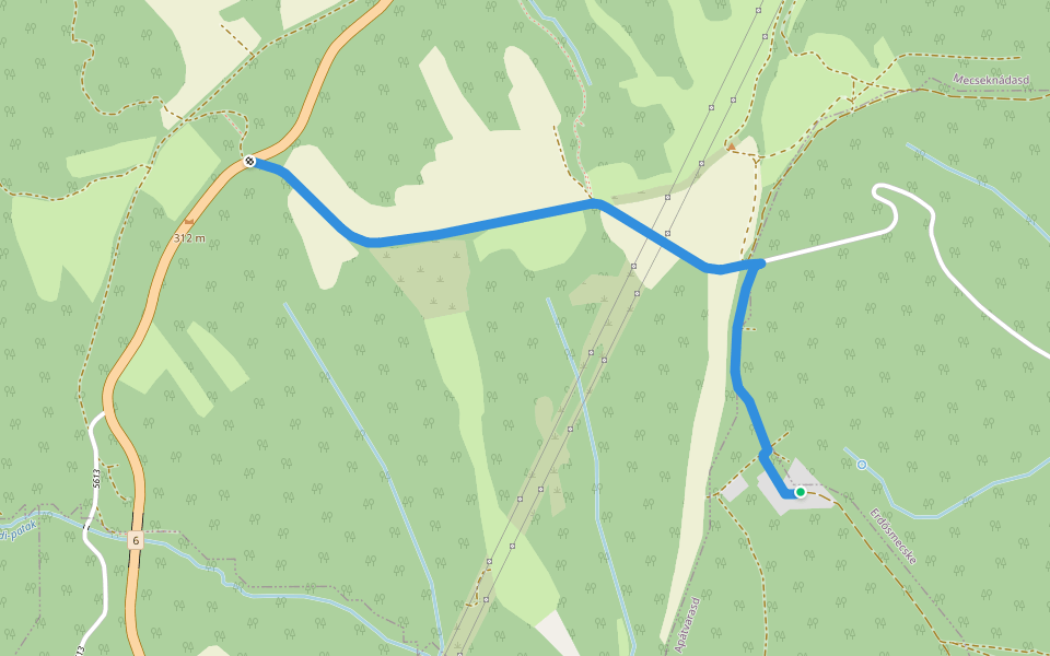 K, RPDDK 88. (6-os út – Apátvarasd-telep) walking route map in Apátvarasd
