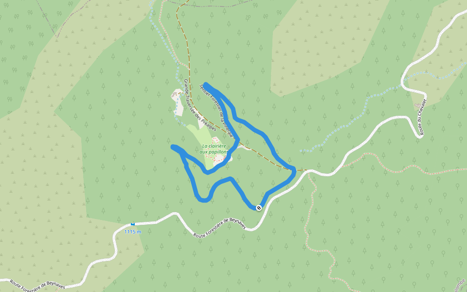 Sentier Forestier de la Pineraie walking route map in Sainte-Colombe