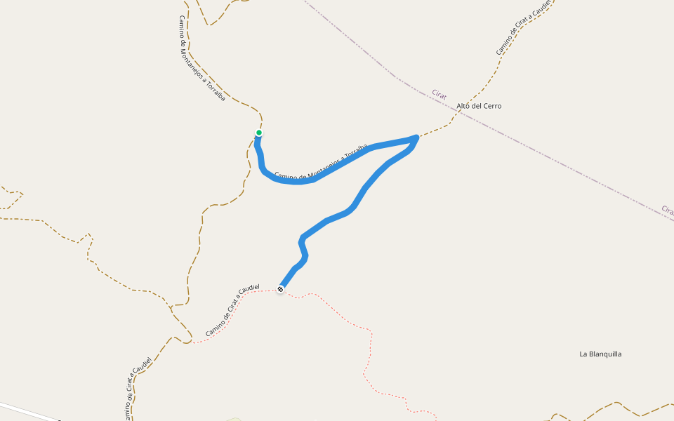 Trans- Espadan walking route map in Cirat