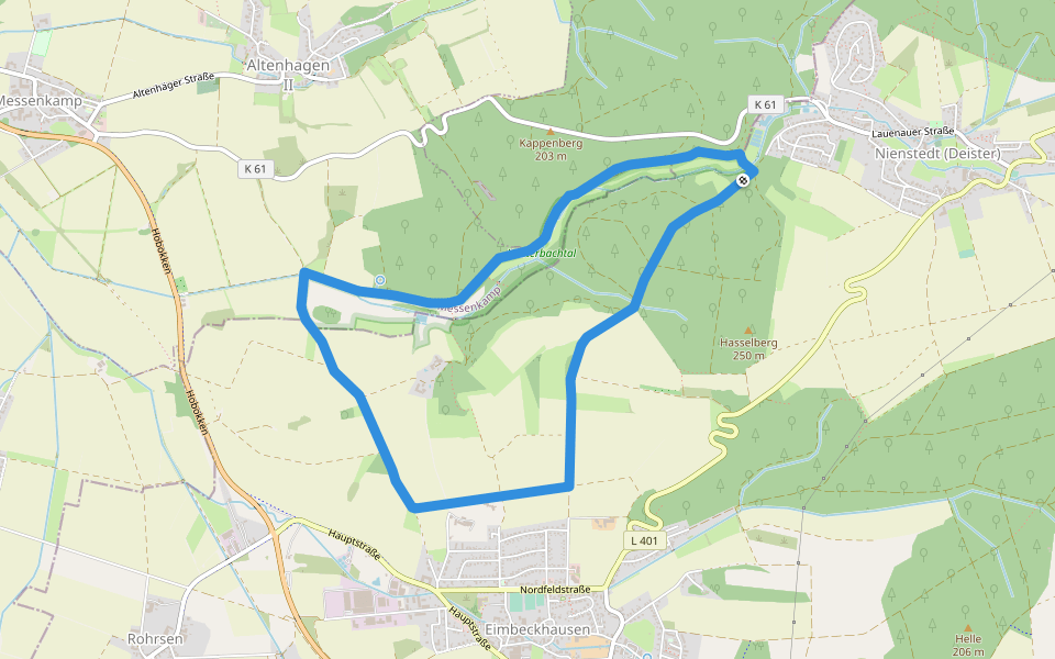 WE 2 Das liebliche Walterbachtal walking route map in Bad Münder am Deister