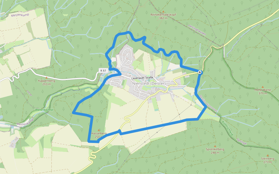 NI 1 walking route map in Bad Münder am Deister