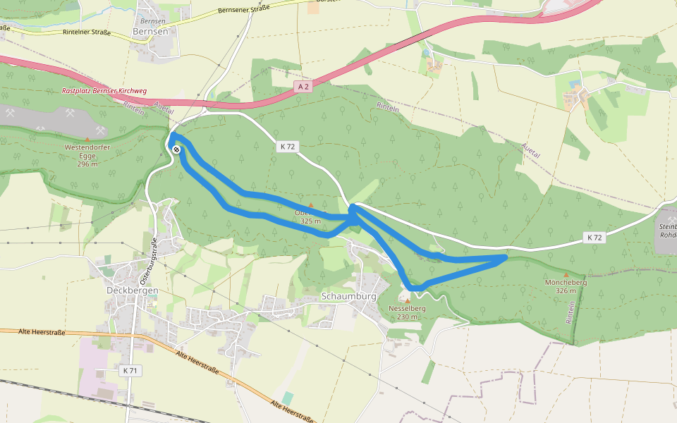 RI6 Springstein Route walking route map in Rinteln